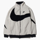 Nike Big Swoosh Reversible Boa Jacket (asia Sizing) White Black