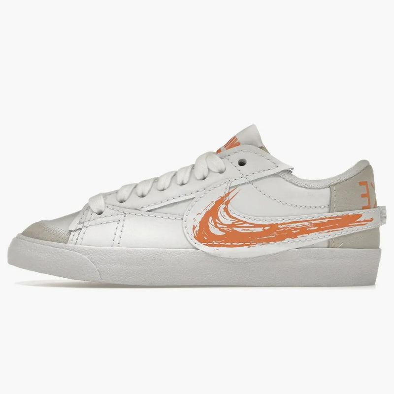 Nike Blazer Low '77 Jumbo Scribble Swoosh White Orange Trance