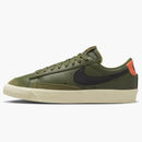Nike Blazer Low 77 Medium Olive Orange Trans (women's)