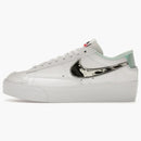 Nike Blazer Low Platform White Black Mint Foam Iridescent (women's)