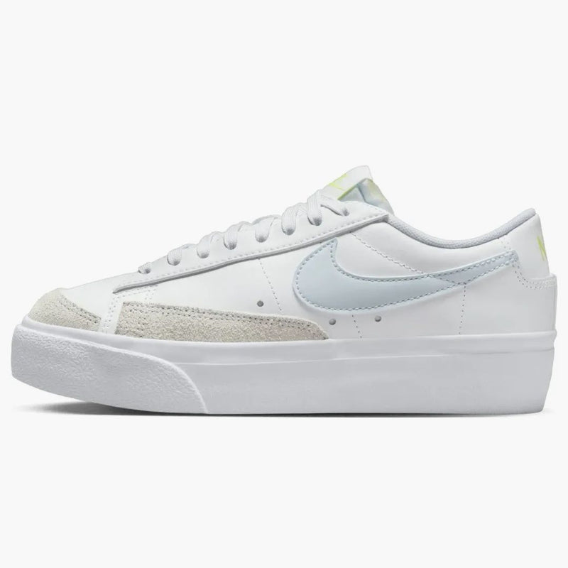 Nike Blazer Low Platform White Light Lemon Twist Blue Tint (women's)