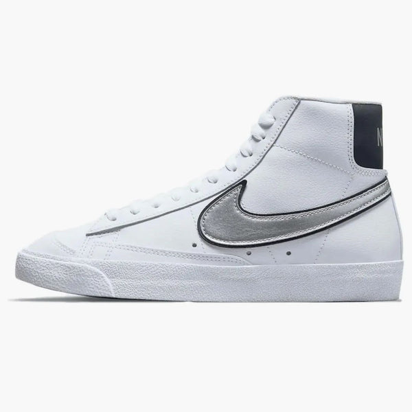 Nike Blazer Mid 77 Essential White Metallic Silver (women's)