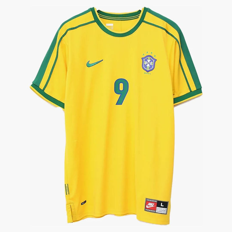 Nike Brazílie 1998 Reissue Ronaldo Soccer Replica Jersey Varsity Kukuřice