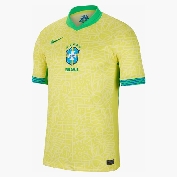 Nike Brasile 2024 Stadium Home Replica Jersey Dynamic Yellow/Lemon Chiffon/Green Spark