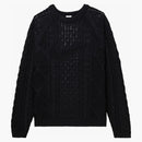 Nike Cable Knit L/s Sweater (asia Sizing) Black
