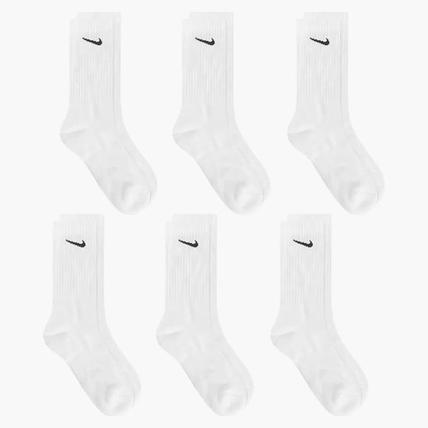 Nike Cotton Cushion Crew Socks (6 Pack) White/black