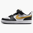 Nike Court Borough Low Recraft Black White Metallic Gold (ps)