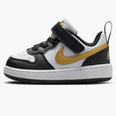 Nike Court Borough Low Recraft Black White Metallic Gold (td)