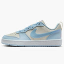 Borough de Nike Court Low Recors suave perlas hortensias blancas azul celestina (GS)