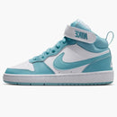 Nike Court Borough Mid 2 White Denim Turquoise (gs)