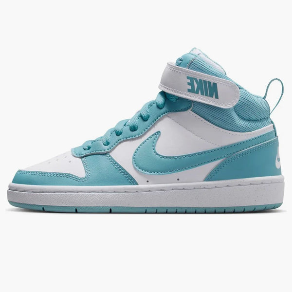 Nike Court Borough Mid 2 White Denim Turquoise (gs)