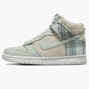 Nike Dunk High Se Tartan Plaid White Light Green (gs)