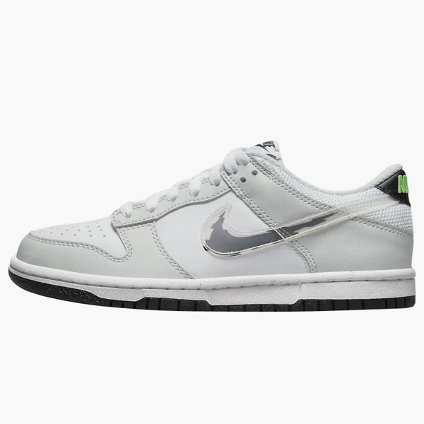 Nike Dunk Low Glitch Swoosh White Grey (gs)