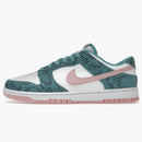 Nike Dunk Low Snakeskin Washed Teal Bleached Coral