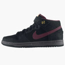 Nike Sb Dunk Mid Black Ostrich Cherrywood