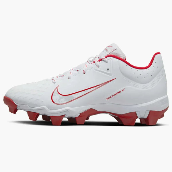 Nike Hyperdiamond 4 Keystone White Pure Platinum University Red (women's)