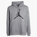 Nike Jordan Air Logo Fleece Hoodie Grey Heather/black