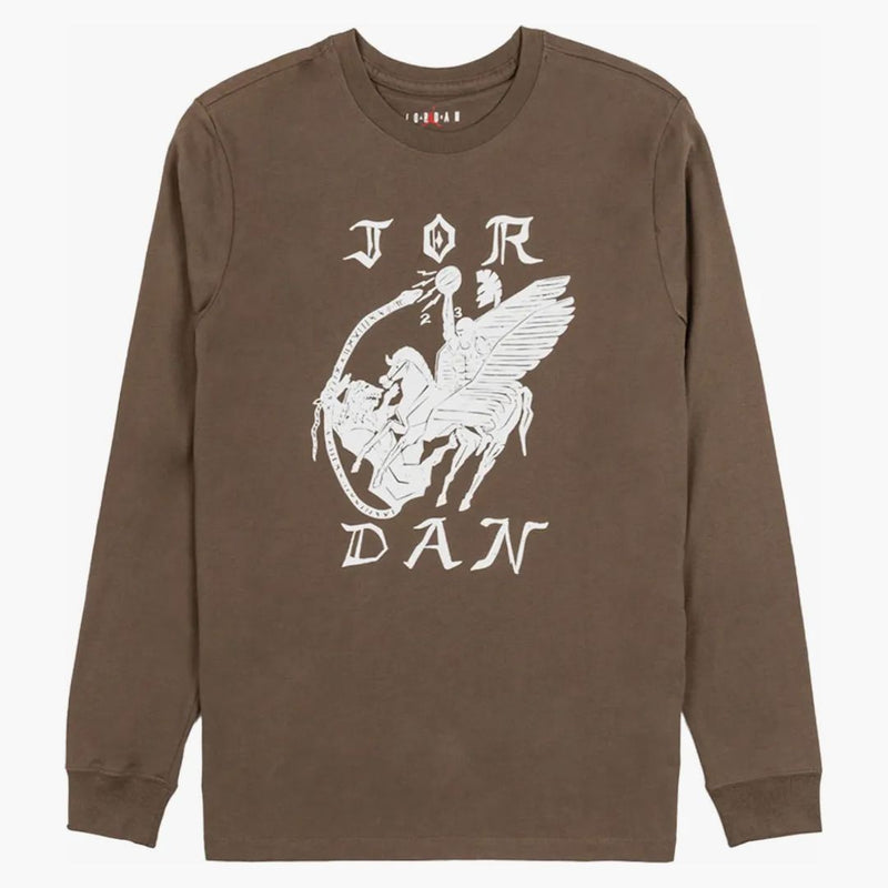 Nike Jordan Flight Artist Series By Umar Rashid L/s Tee Palomino Brown