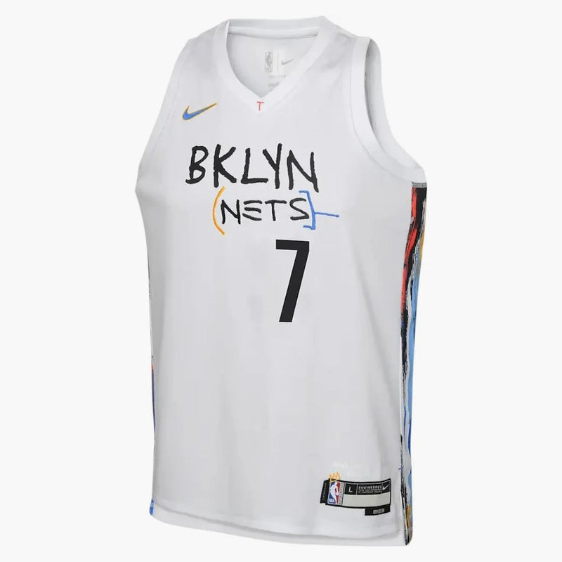Nike Kids Nba Kevin Durant Brooklyn Nets City Edition Swingman Jersey White