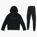 Nike Kids' Tech Fleece Full-zip Hoodie & Joggers Set Black/black