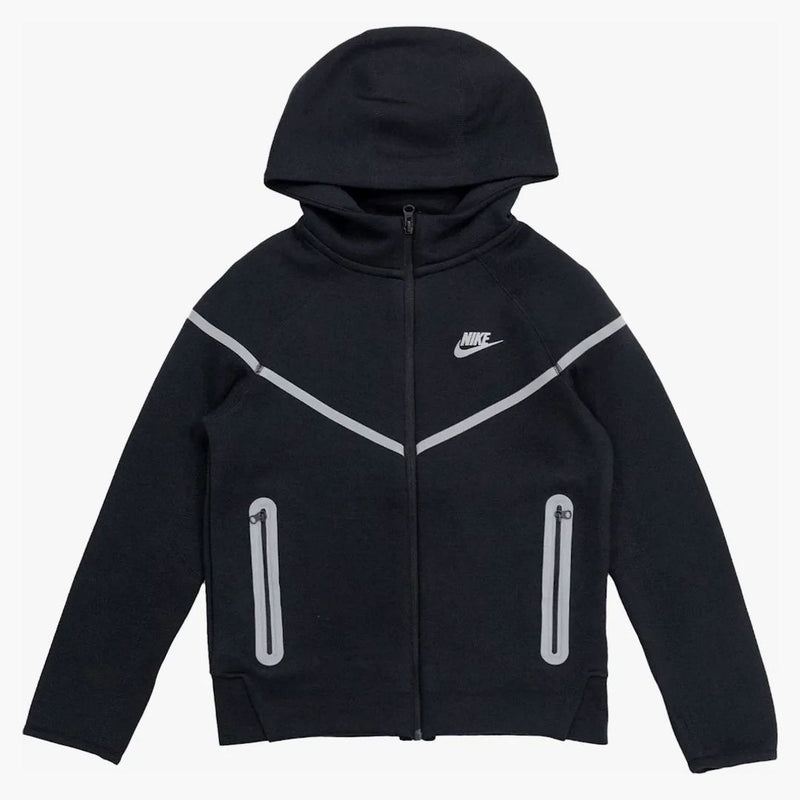 Nike Kid's Tech Fleece Reflective Full Zip Hoodie Black/silver
