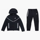 Nike Kid's Tech Fleece Reflective Hoodie & Joggers Set Black/silver