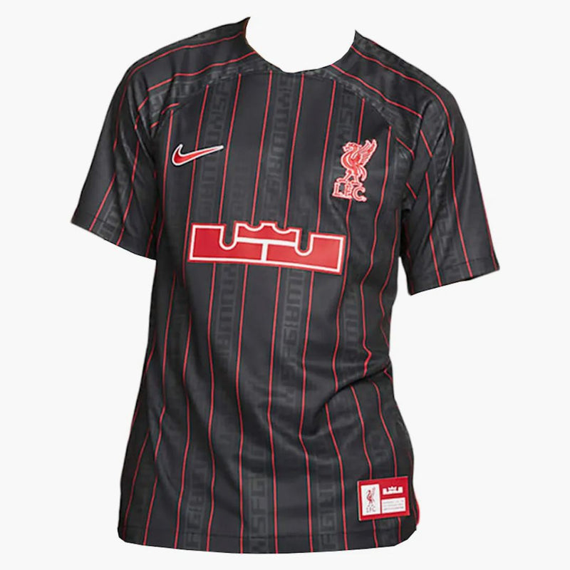 Nike LeBron x Liverpool F.C. Dri-Fit Stadium Soccer Jersey Antracite/Gym Red
