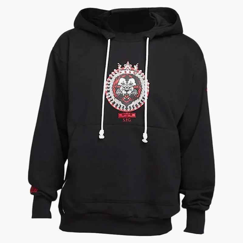 Nike Lebron X Liverpool F.c. Pullover Hoodie Black/gym Red