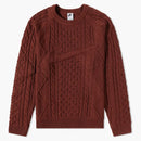 Nike Life Cable Knit Sweater Brown