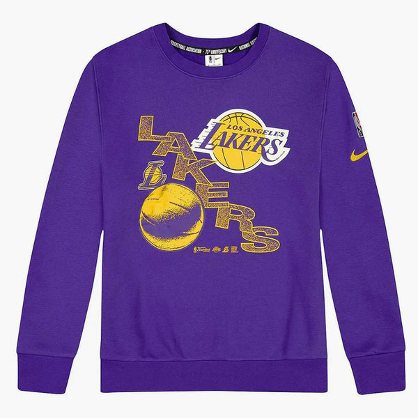 Nike Los Angeles Lakers City Edition Team Fleece Crewneck Purple