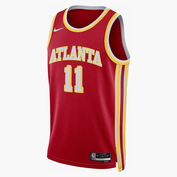 Nike Nba Atlanta Hawks Trae Young Icon Edition Swingman Jersey Red/white