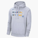 Nike Nba Brooklyn Nets City Edition Fleece Pullover Hoodie Grey