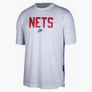 Nike Nba Brooklyn Nets Classic Edition Pregame Dri-fit T-shirt White
