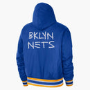 Nike Nba Brooklyn Nets Courtside City Edition Loose Fit Jacket Blue/white/yellow