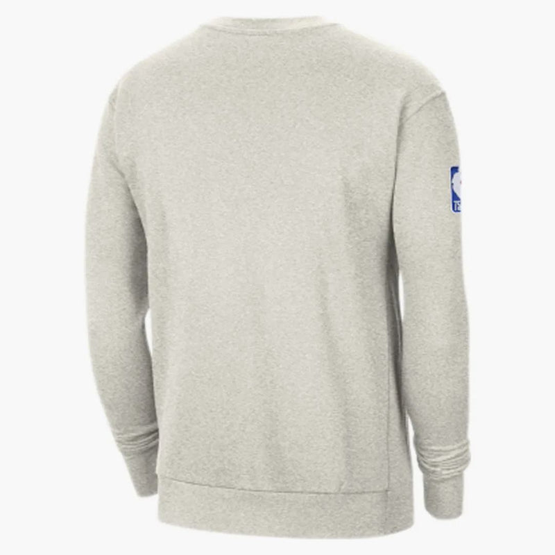 Nike Nba Brooklyn Nets Courtside Fleece Crew Sweatshirt Birch Heather