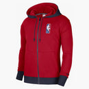Nike Nba Brooklyn Nets Courtside Full-zip Fleece Hoodie Red