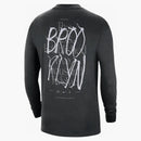 Nike Nba Brooklyn Nets Courtside Loose Fit Long Sleeve T-shirt Black
