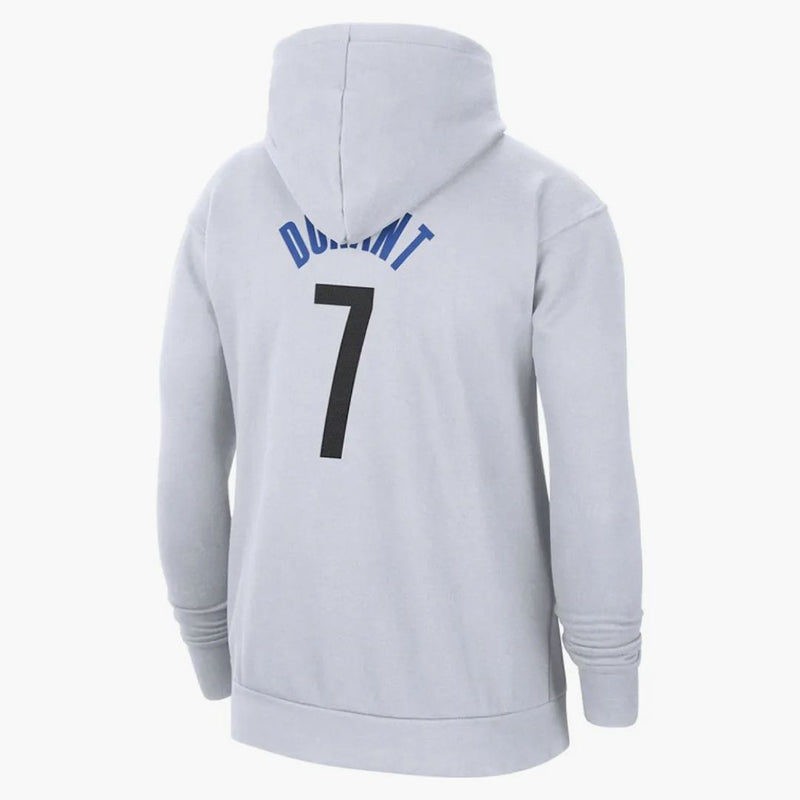 Nike Nba Brooklyn Nets Kevin Durant City Edition Fleece Pullover Loose Fit Hoodie White