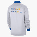 Nike Nba Brooklyn Nets Showtime City Edition Dri-fit Hoodie White/royal Blue
