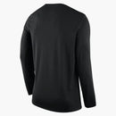 Nike Nba Brooklyn Nets Team Logo Long Sleeve Dri-fit T-shirt Black/white