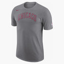 Nike Nba Chicago Bulls City Edition Logo T-shirt Grey/dark Red