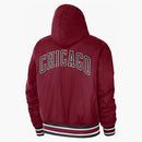 Nike Nba Chicago Bulls Courtside City Ediotion Full-snap Loose Fit Jacket Dark Red/white/black