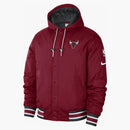 Nike Nba Chicago Bulls Courtside City Ediotion Full-snap Loose Fit Jacket Dark Red/white/black