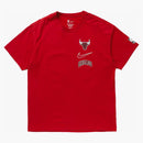 Nike Nba Chicago Bulls Courtside City Edition Loose Fit T-shirt Red
