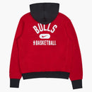 Nike Nba Chicago Bulls Courtside Full-zip Fleece Hoodie Red
