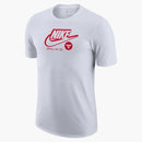 Nike Nba Chicago Bulls Dri-fit Logo T-shirt White/red