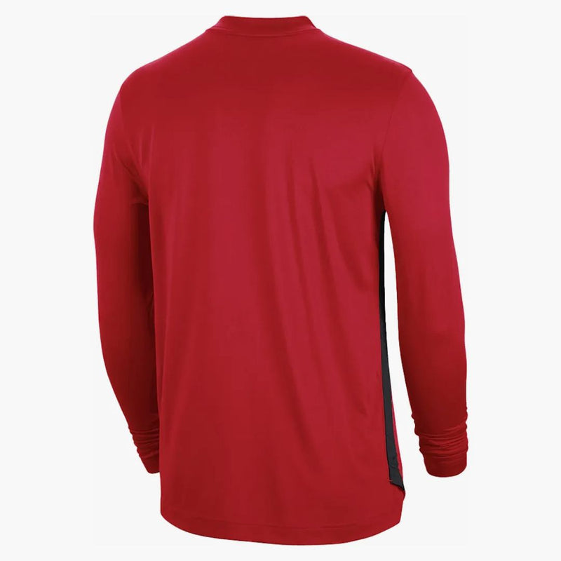 Nike Nba Chicago Bulls Dri-fit Loose Fit L/s T-shirt Red