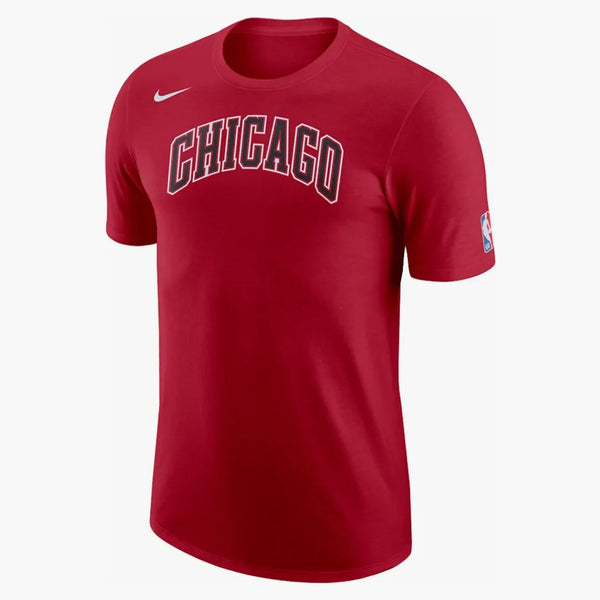 Nike Nba Chicago Bulls Essiantial City Edition Logo T-shirt Dark Red