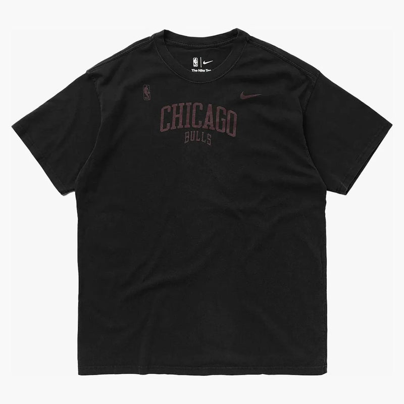 Nike Nba Chicago Bulls Max 90 Courtside Dri-fit Loose Fit T-shirt Black