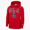 Nike Nba Chicago Bulls Zach Lavine Essential Fleece Pullover Loose Fit Hoodie Red